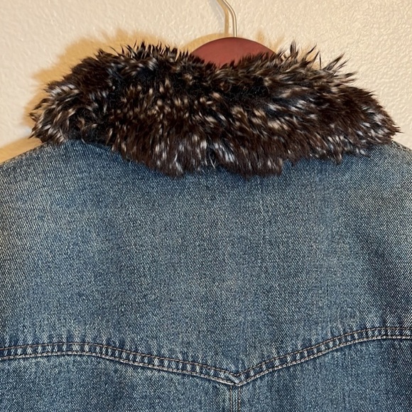 Esprit Faux Fur Lined Jean Jacket - Picture 9 of 16